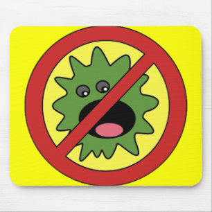 No Monsters Sign Mouse Mat