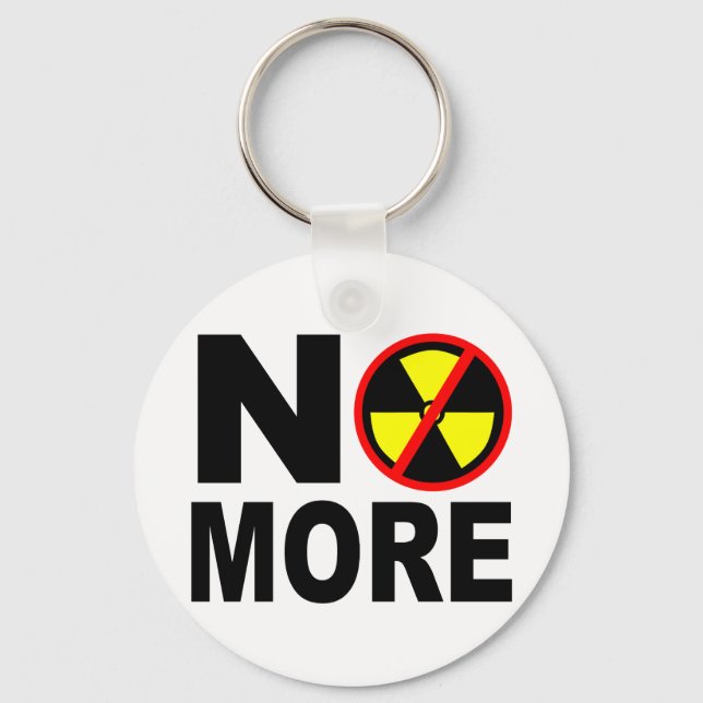 No More Anti-Nuclear Slogan Key Ring (Front)