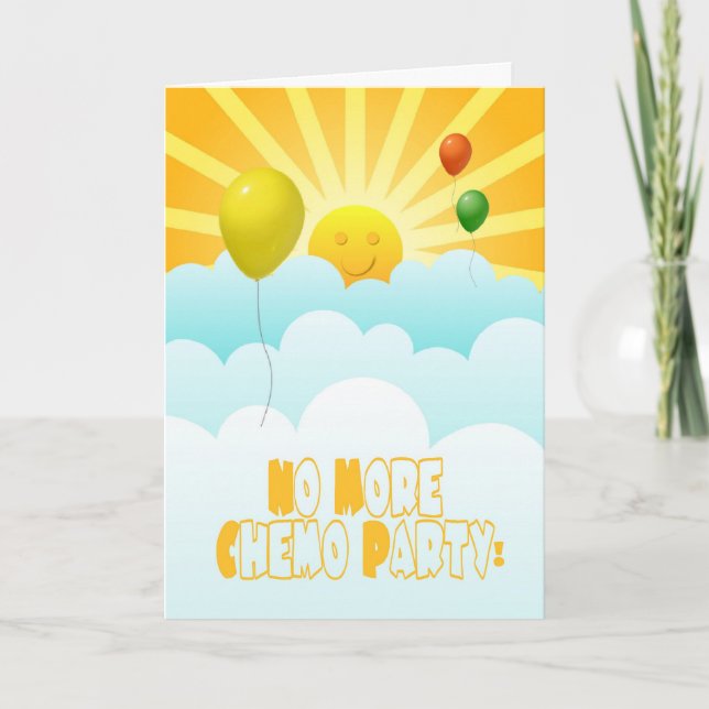 No More Chemo Balloons & Sunshine Invitation (Front)
