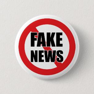 No More Fake News Badge Pin Button