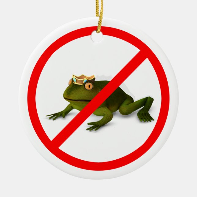 No More Frogs! Ceramic Tree Decoration (Front)