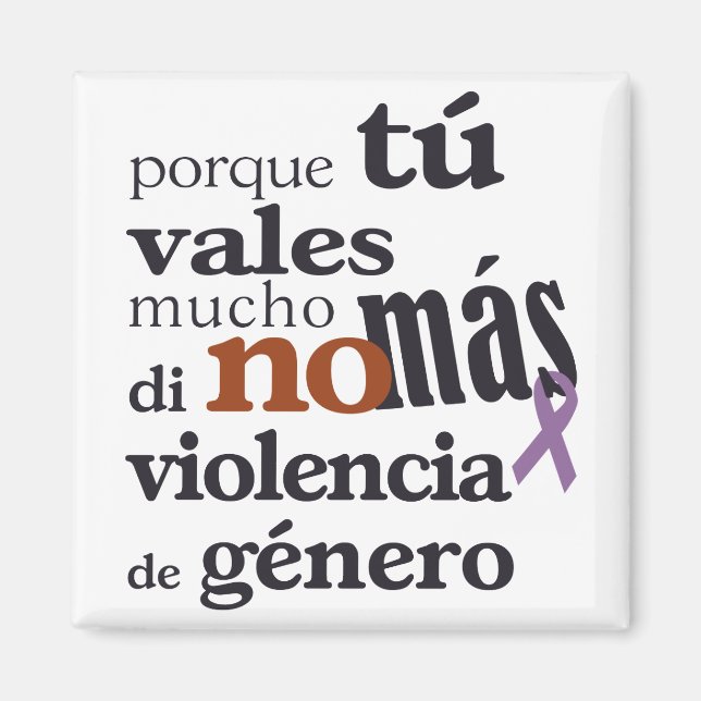 No More Gender Violence Magnet (Front)