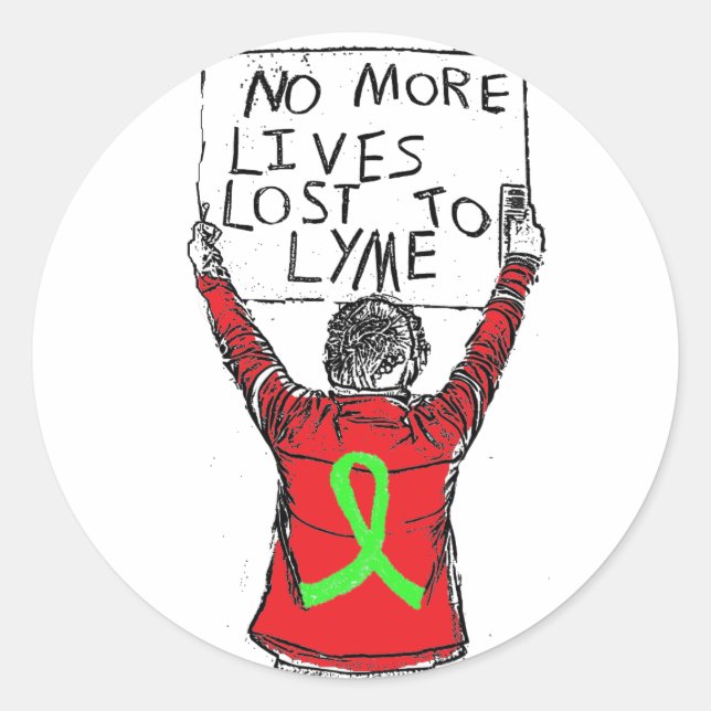 No More Lives Lost to Lyme Disease Sticker (Front)