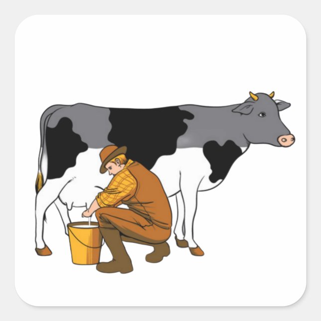 No More Milk Square Sticker (Front)