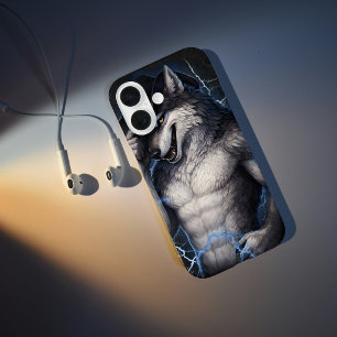 No More Mr Nice Guy Funny Alpha Wolf Meme Brainrot iPhone 16 Case