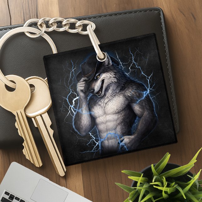 No More Mr Nice Guy Funny Alpha Wolf Meme Brainrot Key Ring (Creator Uploaded)