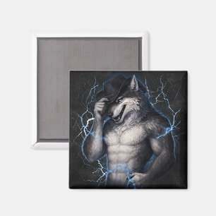 No More Mr Nice Guy Funny Alpha Wolf Meme Brainrot Magnet