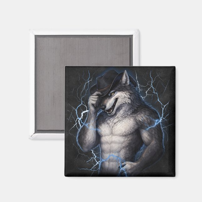 No More Mr Nice Guy Funny Alpha Wolf Meme Brainrot Magnet (Front/Back)