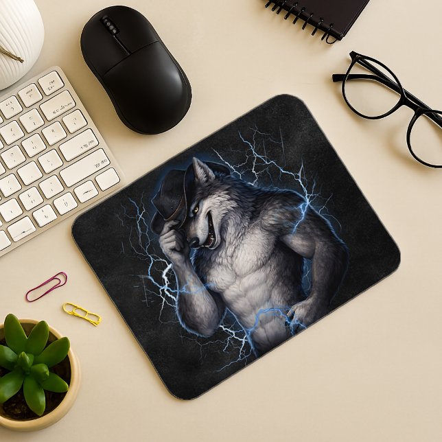 No More Mr Nice Guy Funny Alpha Wolf Meme Brainrot Mouse Mat (Creator Uploaded)