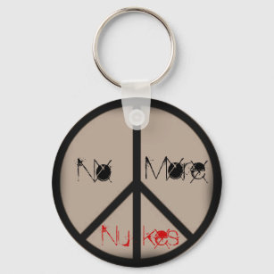 No More Nukes-Ban the Bomb Peace Sign Key Ring