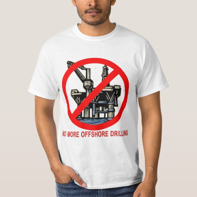 No More Offshore Drilling Tshirts and Buttons (Front)