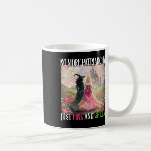 No More Patriarchy Just Pink Green Witch Halloween Coffee Mug