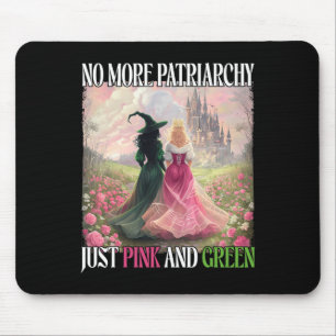 No More Patriarchy Just Pink Green Witch Halloween Mouse Mat