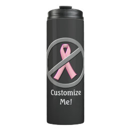 No More Pink Breast Cancer Ribbons Water Bottle
