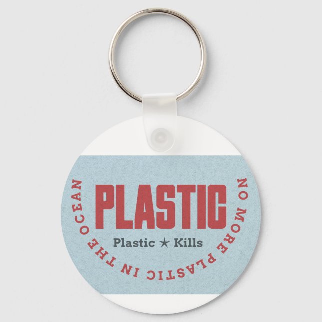 No more plastic in the ocean | Ocean pollution Key Key Ring (Front)