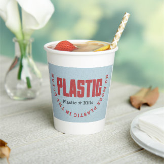 No more plastic in the ocean | Ocean pollution  Paper Cups