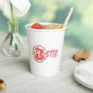 No more plastic in the ocean Ocean pollution Paper Cups