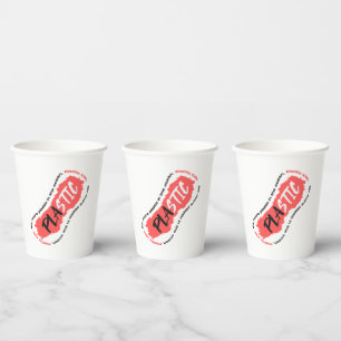 No more plastic in the ocean Ocean pollution Paper Cups