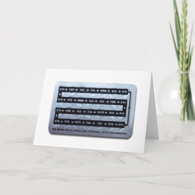 No More PPP Hysterectomy Greeting Card Template (Front)