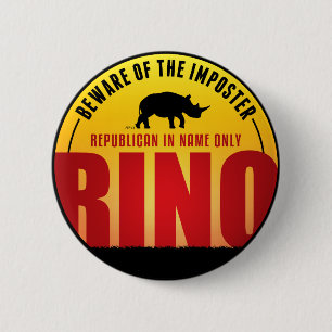 No More RINO's 6 Cm Round Badge