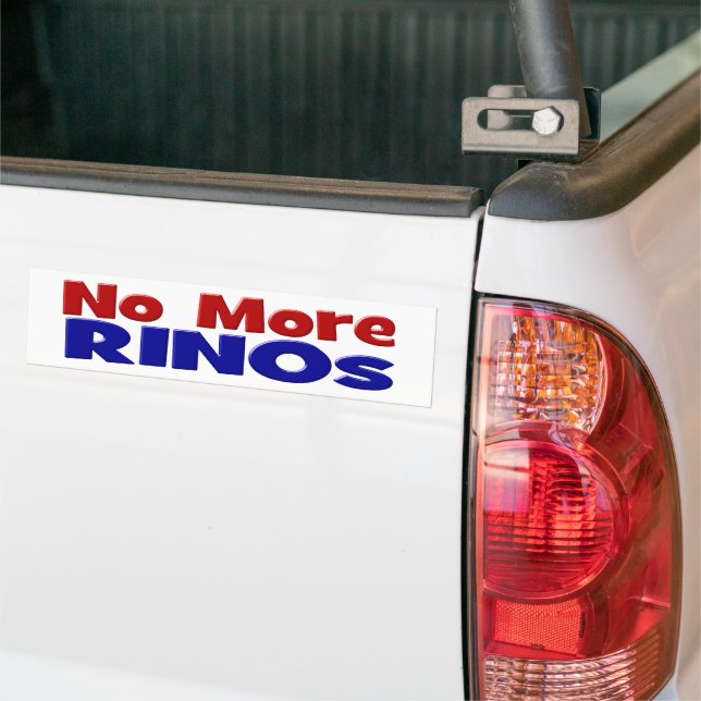 No More RINOs red & blue Bumper Sticker (On Truck)