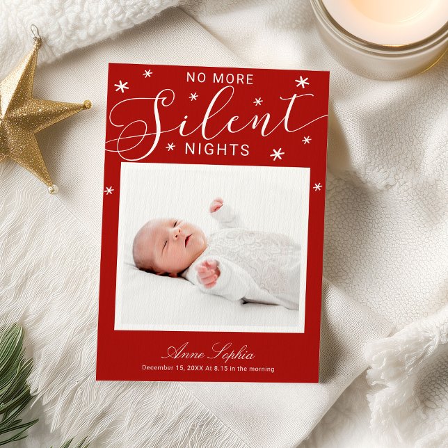 No More Silent Nights Christmas Birth Announcement (Creator Uploaded)