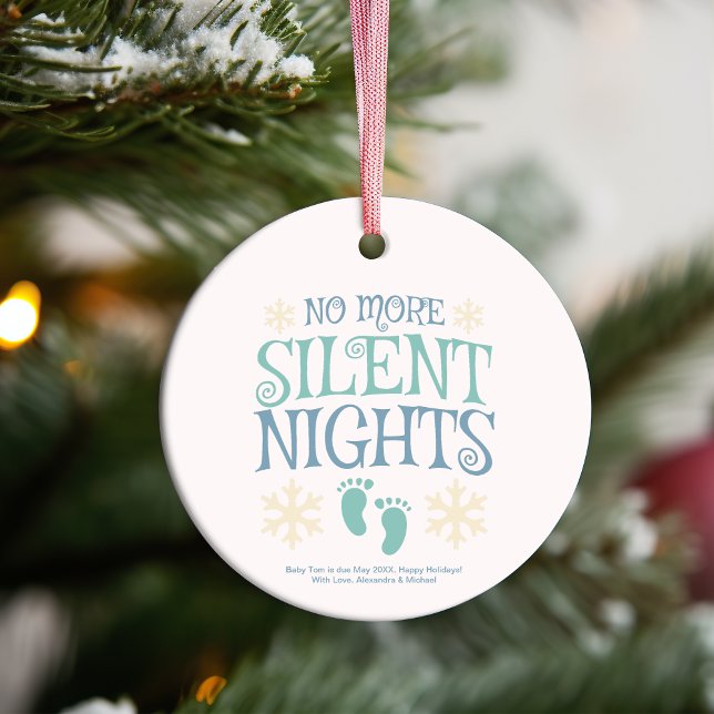 No More Silent Nights Christmas Pregnancy Ceramic Tree Decoration (Creator Uploaded)