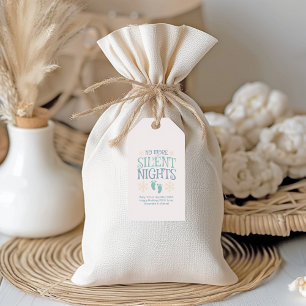No More Silent Nights Christmas Pregnancy Gift Tags
