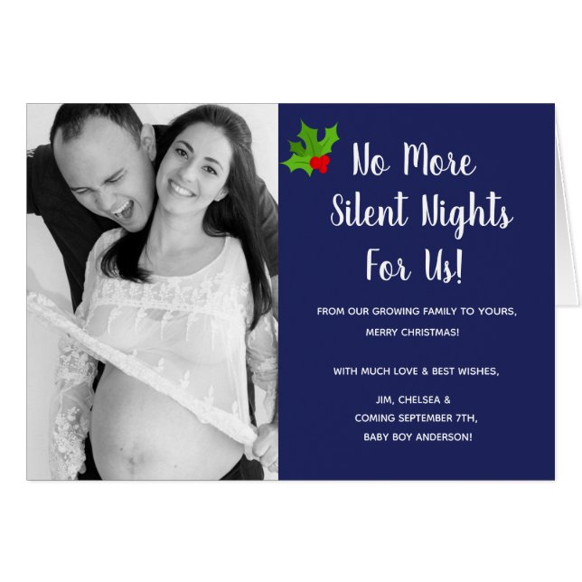 No More Silent Nights For Us Christmas Day Card (Front Horizontal)
