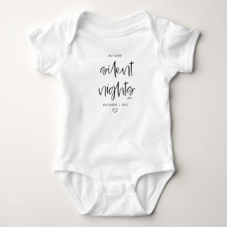 No More Silent Nights Pregnancy Announcement Baby Bodysuit