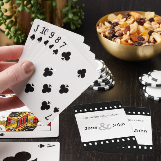 'No More Solitaire' Wedding Favour  Playing Cards