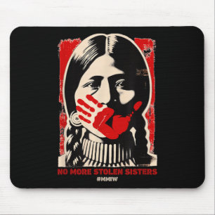No-more Stolen Sister Red Hand Mmiw Awareness Amer Mouse Mat