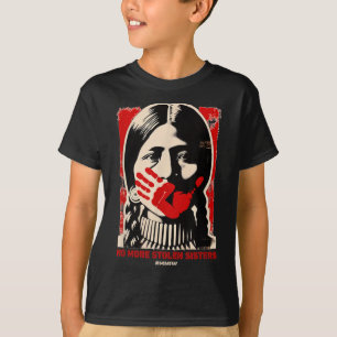 No-more Stolen Sister Red Hand Mmiw Awareness Amer T-Shirt