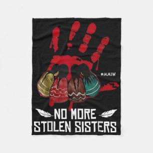 No More Stolen Sisters - Justice Indigenous Native Fleece Blanket