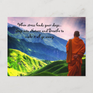 No more stress postcard