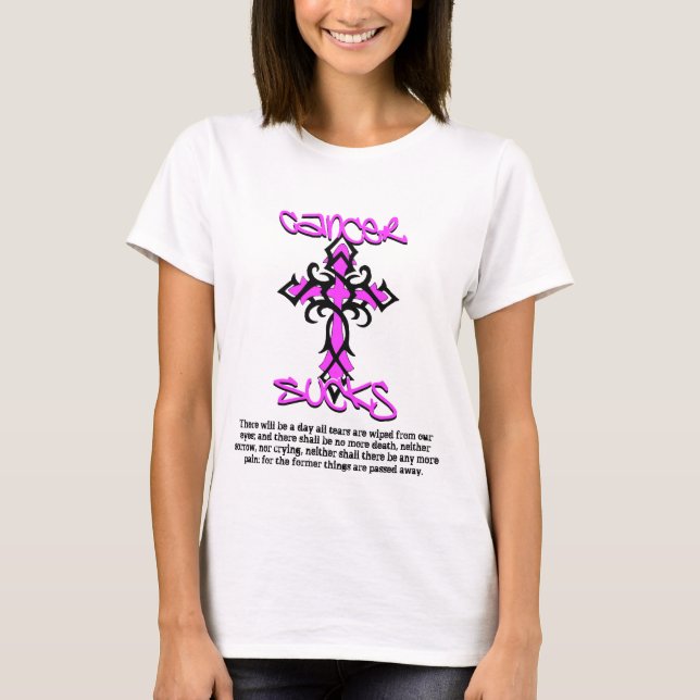 No More Tears - Cancer Sucks T-shirt (Front)