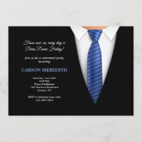 No More Ties Retirement Party Invitation