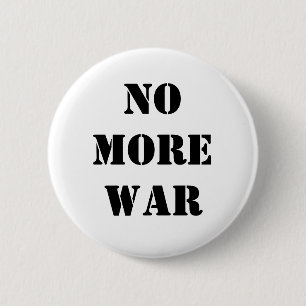 No more war 6 cm round badge