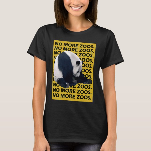 No More Zoos Yellow Panda T-Shirt (Front)