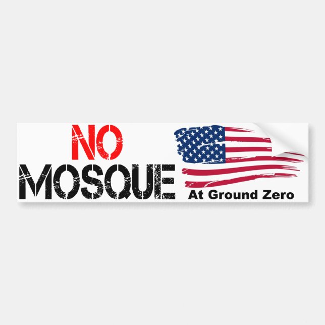 No Mosque at Ground Zero Bumper Sticker (Front)