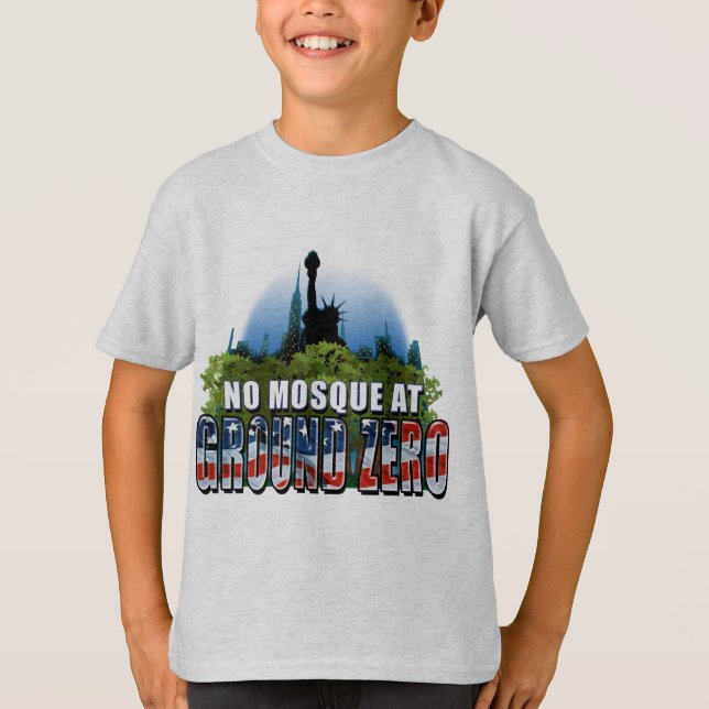 No Mosque At Ground Zero (Liberty) T-Shirt (Front)