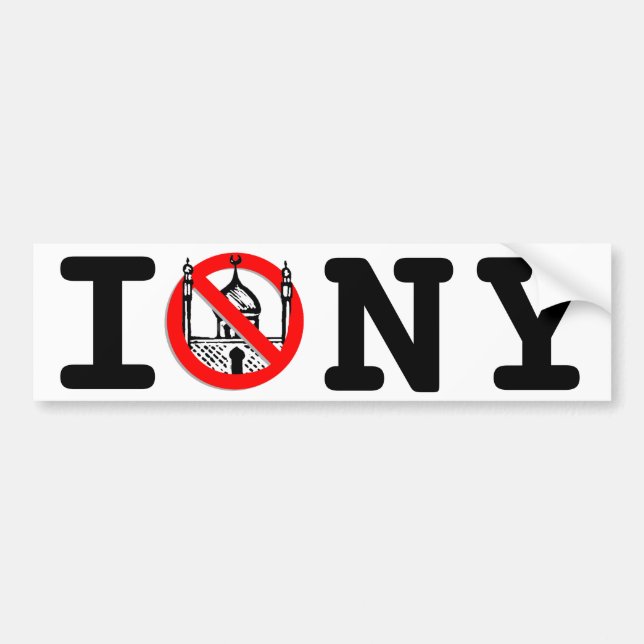 No Mosque NY Bumper Sticker (Front)