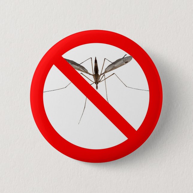No Mosquitos 6 Cm Round Badge (Front)