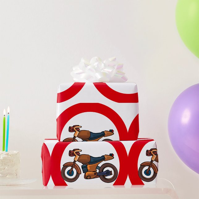 No Motorcycles Road Sign Wrapping Paper (Creator Uploaded)