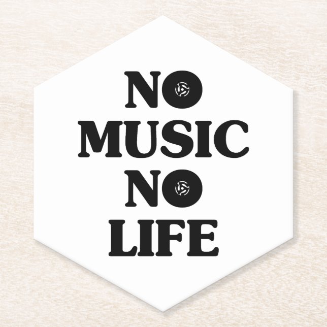 NO MUSIC NO LIFE PAPER COASTER (Front)