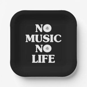 NO MUSIC NO LIFE PAPER PLATE