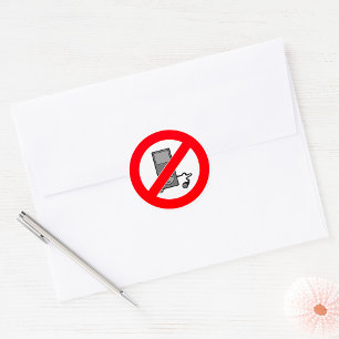 No Music Symbol Stickers
