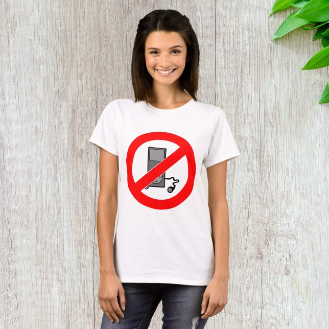 No Music Symbol Womens T-Shirt (Creator Uploaded)