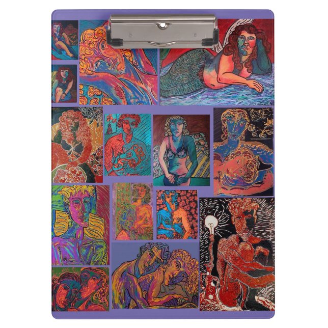 No Naughty Bit!! Collage Clipboard (Front)