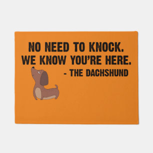 No need to knock the dachshund doormat